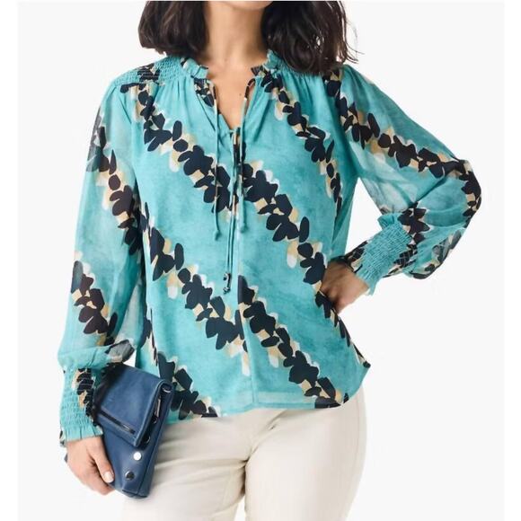Nic + Zoe Women's Rolling‎ Reef Top NWT size large - Picture 1 of 10